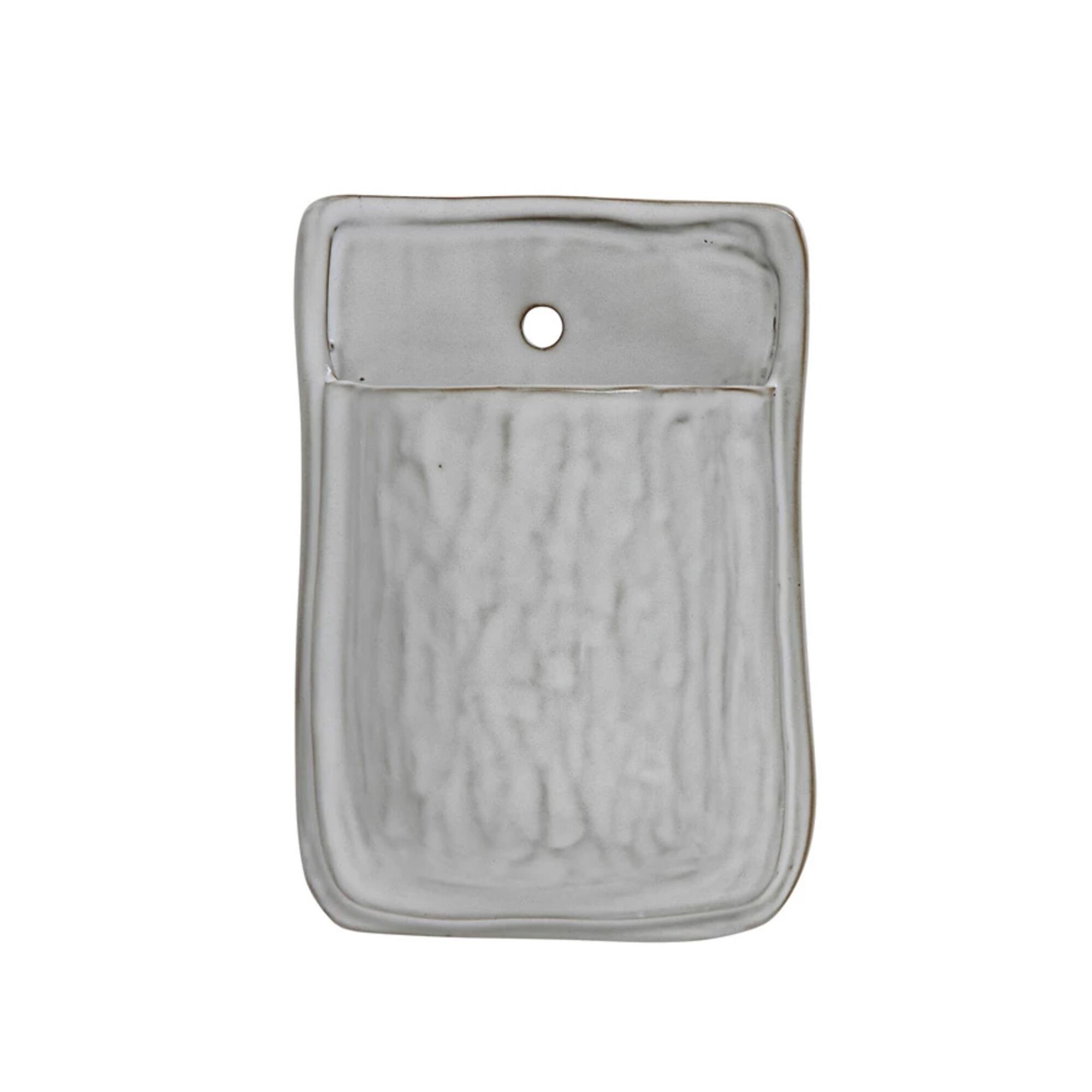 Hello Honey® 8" Large White Square Terra Cotta Wall Planter